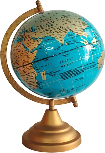 Miniatura 6 de GeoKraft Globo giratorio decorativo de alta calidad con arco y base de metal, globo del mundo, decoración del hogar, oficina