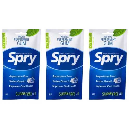 Miniatura 20 de Spry On The Go Fresh Chicle Natural de Xilitol Sistema de Defensa Dental - Sin Aspartamo, Sin Azúcar, Sin OMG (Menta, 55 Unidades - Paquete de 1)