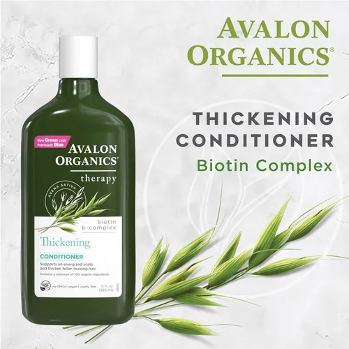 Miniatura 4 de Avalon Organics All Natural Biotin B-Complex - Acondicionador de terapia, 11 onzas líquidas