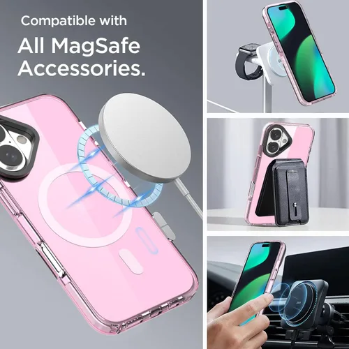 Miniatura 336 de AICase Funda protectora para iPhone 16 compatible con iPhone 16, delgada, ligera, transparente [no amarillenta] Diseño vibrante