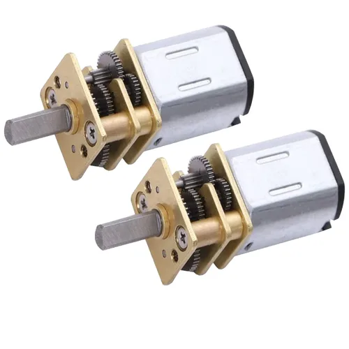 N20 DC 3V Mini Motor de engranajes metálicos 500RPM Reducción de velocidad Micro Motor de engranaje de metal Micro Motor 2PCS