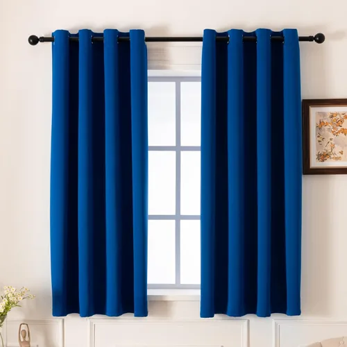 Miniatura 70 de Pickluc Cortinas Opacas Azul Marino para Sala de Estar, Cortinas Bloqueadoras de Luz con Ojales, Aislamiento Térmico, Reducción de Ruido, 52 Azul