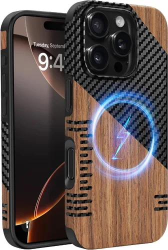 Miniatura 35 de Funda magnética ZZDZZ compatible con iPhone 14 Plus [Compatible con Magsafe] Diseño de cuero premium TPU híbrido a prueba de golpes (Negro)