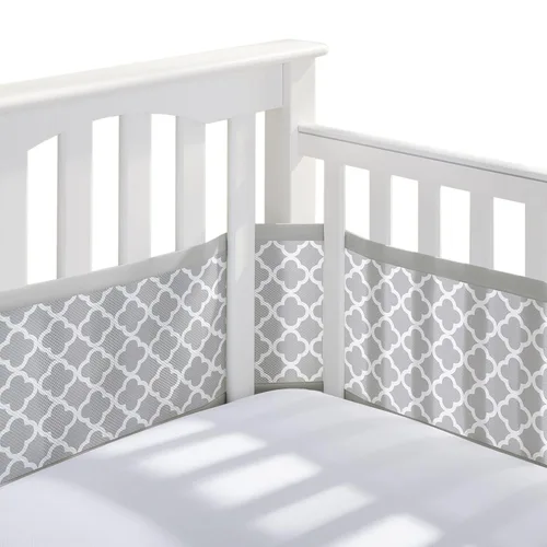 Miniatura 19 de BreathableBaby Forro de malla transpirable para cunas de tamaño completo, malla clásica de 3 mm, blanco (Tamaño 4FS cubre 3 o 4 lados)