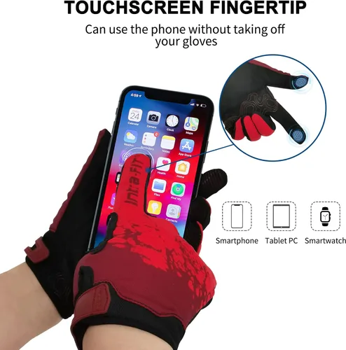 Miniatura 4 de Guantes de ciclismo para paseos cortos, guantes de correr, guantes de pesca, pantalla táctil, ligeros, elásticos, excelente agarre, para uso diario