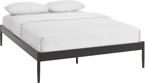 Modway Elsie - Base de cama de metal con soporte de tablillas, tamaño King, color marrón