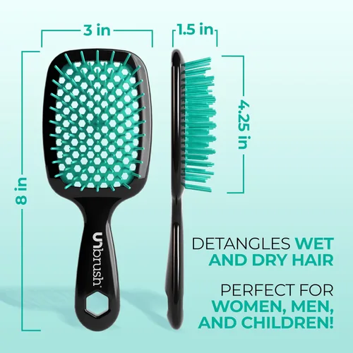 Miniatura 5 de FHI Heat UNbrush - Cepillo desenredante para cepillar sin dolor en cabello húmedo o seco — Cerdas antiestáticas DuoFlex duraderas, mango ligero