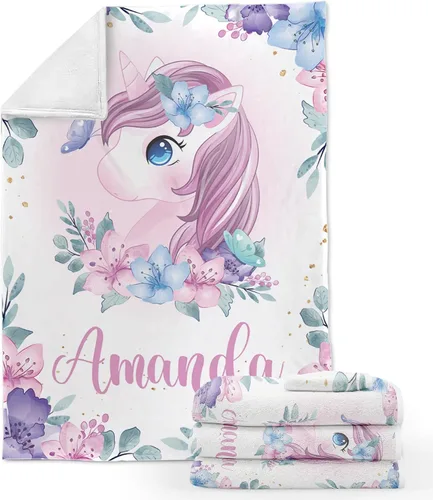 Miniatura 20 de ZouZou Mantas de bebé personalizadas con nombre, mantas de bebé personalizadas para niñas, manta de bebé de oso, el mejor regalo para bebé, recién