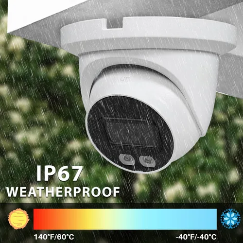 Miniatura 5 de R-Tech Cámara para exteriores TVI de 1080p, luz dual inteligente de 2 MP y visión nocturna a todo color, cámara de seguridad ocular 4 en 1