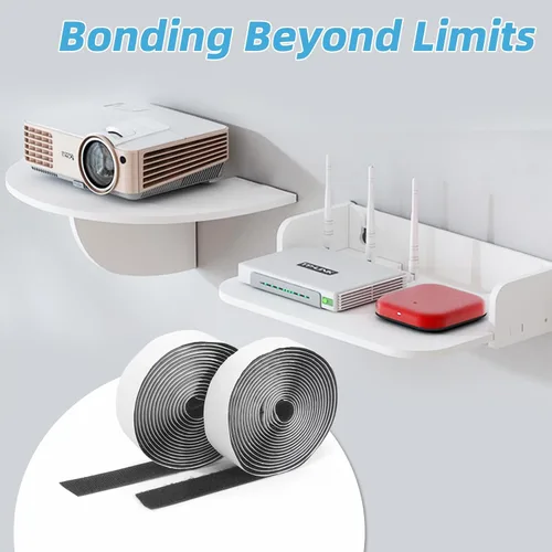 Miniatura 7 de Art3d Rollos de gancho y bucle de 4 pies x 1 pulgada con parte trasera adhesiva, tira adhesiva de doble cara, resistente, color blanco