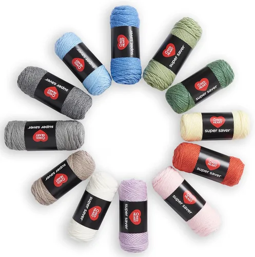 Miniatura 6 de Red Heart Super Saver Super Yarn - Kit de manualidades para proyectos de ganchillo y tejer y amigurumi
