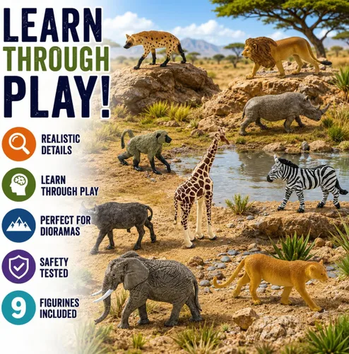Miniatura 2 de Safari Ltd. Animales sudafricanos TOOB - 9 figuras de elefante, león, jirafa y más - Juego de juguetes educativos para niños, niñas y niños a partir