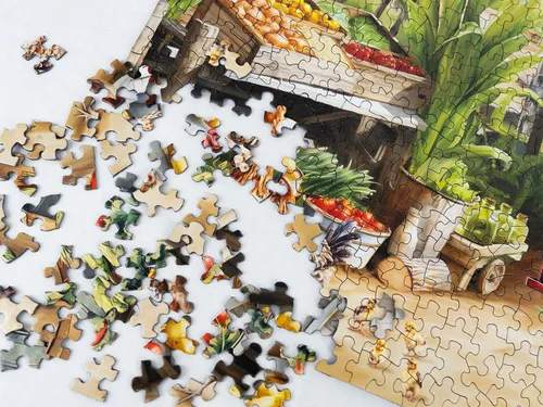 Miniatura 6 de Springbok Coca-Cola Countryside Market - Rompecabezas de 1000 piezas para adultos, piezas de corte único, fabricado en Estados Unidos Mercado