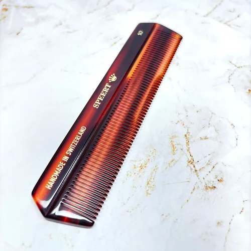 Miniatura 6 de #10 Peine de dientes estrechos hecho a mano Tortuga Havana Acetato fino recto fino desenredante Parting Grooming Teasing Peluquería Peluquería