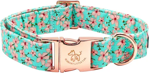 Miniatura 11 de Elegant little tail Collar para perro de Pascua, collar de perro con estampado de huevos de conejo, collar para mascotas, collar rosa para perros
