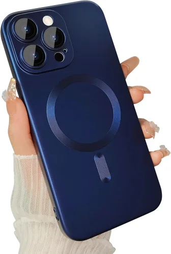 Miniatura 10 de Funda magnética ankofave para iPhone 13 Pro, funda para mujer, diseño mate de lujo suave y metálico con protector de lente de cámara, compatible