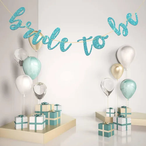 Miniatura 6 de Cartel para despedida de soltera, compromiso, fiesta de matrimonio, boda, despedida de soltera (purpurina azul)