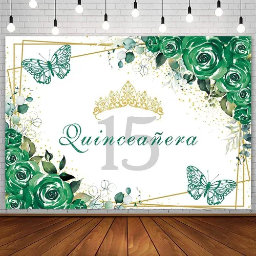 Miniatura 8 de Sendy Telón de fondo de quinceañera de 7 x 5 pies con membrillo de 15 años, suministros de decoración de fiesta de cumpleaños para niña, princesa