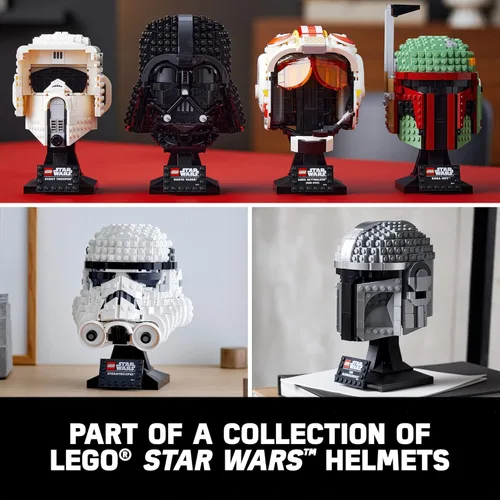 Miniatura 6 de LEGO Star Wars Luke Skywalker - Casco rojo 5 para adultos 75327, modelo de exhibición para construir, decoración coleccionable para el hogar u
