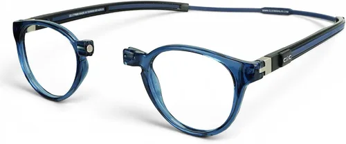 Clic Lentes de lectura magnéticos, lectores ajustables para colgar en el cuello, ajuste seguro con diadema híbrida, pantalones de tubo (talla única,
