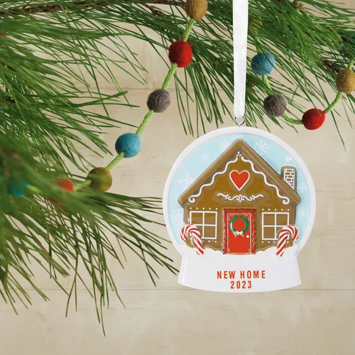 Miniatura 5 de Hallmark Casa de pan de jengibre nuevo hogar 2023 adorno de Navidad, cerámica premium