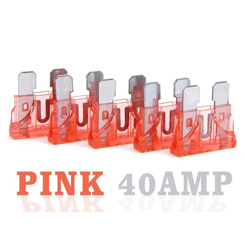 Miniatura 5 de (55 piezas) Fusible de hoja estándar de 40 amperios, fusible automotriz de 40 A para automóvil y camión