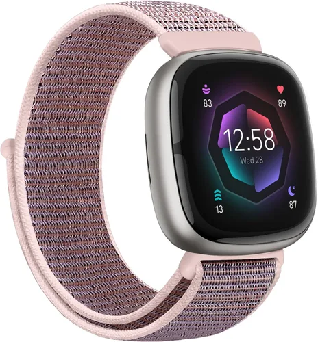 Miniatura 9 de Correas de nailon compatibles con Fitbit Versa 4/Sense 2/Versa 3/Fitbit Sense, correa de repuesto ajustable deportiva suave transpirable