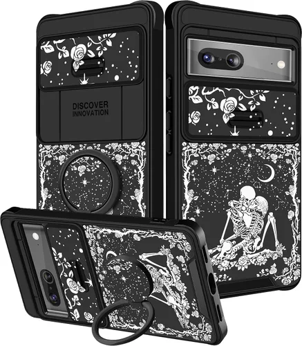 Miniatura 27 de Funermei Funda 2 en 1 para Google Pixel 7 Pro para mujeres, funda de teléfono de girasol lindo para niñas, diseño de flores florales femeninas