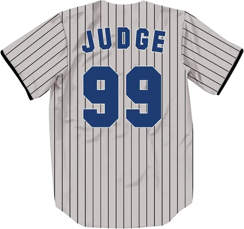 Miniatura 3 de New York Judge - Camiseta de béisbol de 99 rayas para hombresmujeresjóvenes