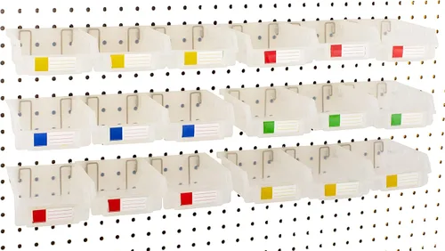 Miniatura 15 de Papeleras de Pegboard – tamaños 3.5", 5", o 7" Negro