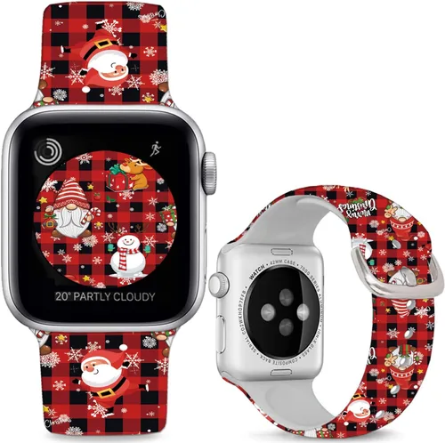 Miniatura 20 de Correas de silicona suaves compatibles con Apple Watch Band de 1.496 in 1.575 in 1.614 in 1.654 in 1.732 in 1.772 in 1.811 in 1.929 in, correa
