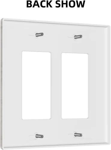Miniatura 1216 de Placa Decorativa de Pared de Granja Rústica con Cuerno de Madera para Puerta de Granero 1 Banda Duplex Cubiertas de Toma Eléctrica Soltera