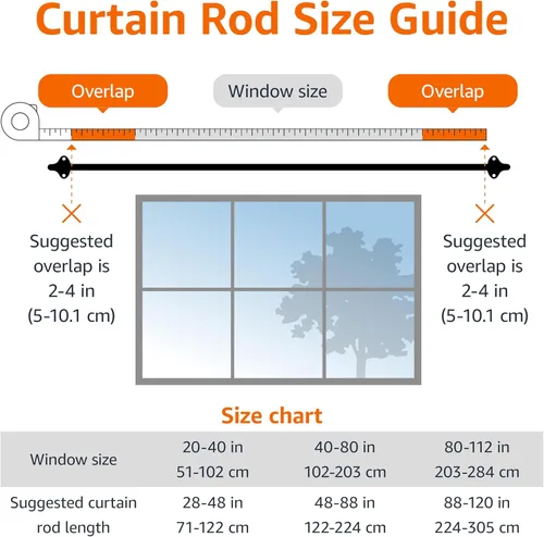 Miniatura 2 de Amazon Basics - Barra de cortina opaca para oscurecimiento de habitación, 28 a 48 pulgadas, color negro