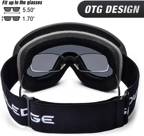 Miniatura 3 de Gafas de esquí para hombres y mujeres con protección UV, lente doble antivaho