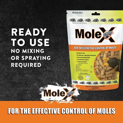 Miniatura 6 de MoleX - Pellets de cebo para control de roedores para topos, sin veneno, seguro para mascotas Pellets de uso en interiores y exteriores Bolsa
