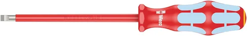 Wera 05022732001 Kraftform - Destornillador ranurado de acero inoxidable VDE 3160i, punta láser, cabeza de 7/32 pulgadas, longitud de hoja de 3.86