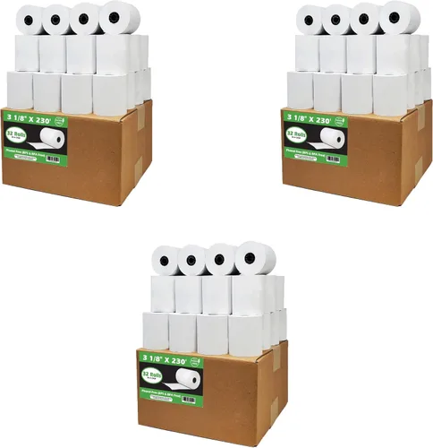 Miniatura 19 de (10 Rolls) 3 1/8 x 230 thermal paper square POS cash register thermal receipt paper rolls bpa free BuyRegisterRolls