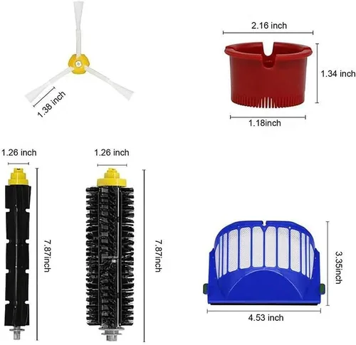 Miniatura 7 de Kit de piezas de repuesto para irobot Roomba 600 Series 694 676 675 692 695 677 671 690 680 660 650 620 614 610 600 y 500 Series 595 585 564 Robot