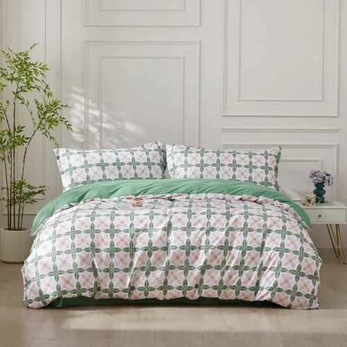 Miniatura 41 de SAPHREAS Juego de Funda de Edredón de Flores Rosas 2 piezas Algodón Estilo Jardín Campanilla Floral Ropa de Cama Juego de Funda de Edredón 100%