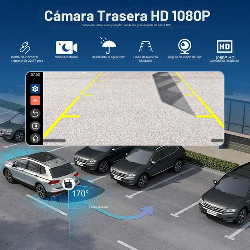 Miniatura 7 de Pantalla inalámbrica Carplay mejorada de 9 pulgadas para automóvil, aplicaciones integradas Net-Flix YouTube Tiktok, caja mágica de IA portátil