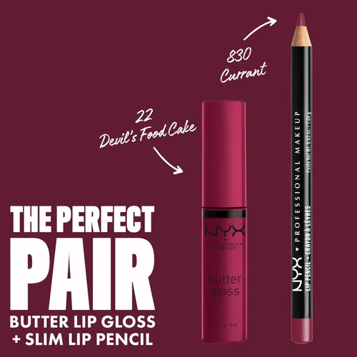 Miniatura 4 de NYX MAQUILLAJE PROFESIONAL Brillo de mantequilla, brillo de labios no pegajoso - Devil's Food Cake (Deep Plum)