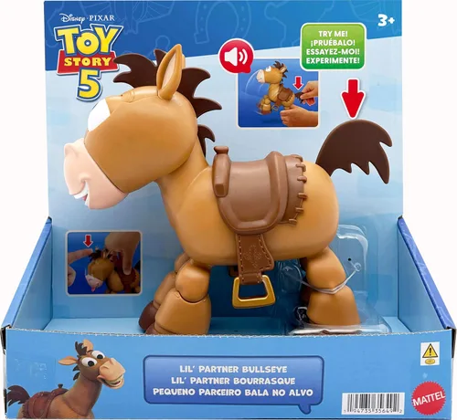 Miniatura 6 de Mattel Disney y Pixar Toy Story - Figura de caballo posando con sonidos, Lil Partner Bullseye Touch Activado Posiciones de Juego