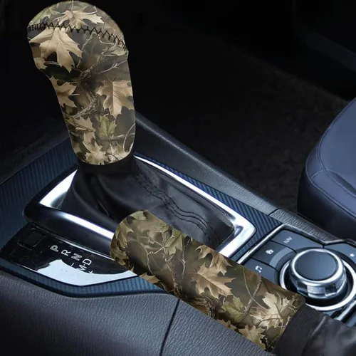 Miniatura 50 de Juego de 2 piezas set de accesorios interiores para coche, para las mujeres, hombres; cubierta de palanca de cambios/freno de mano, personalizada