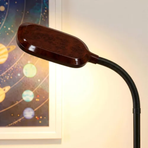 Miniatura 8 de Brightech Litespan - Lámpara de pie LED brillante para manualidades y lectura; moderna, de poste de cuello de cisne; ajustable; ideal para salas
