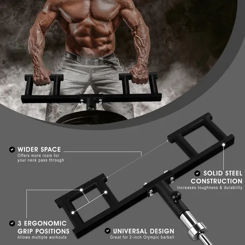 Miniatura 2 de Yes4All Viking Press, Landmine Handle Attachment for 2-Inch Olympic Barbell – 3 Hand Grip Positions - Support Home Gym for Deadlift, Squat Workout