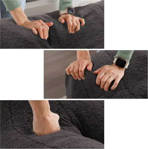 Miniatura 6 de Recaceik Sillas Puf, Silla Puf Suave Acolchada con Relleno, Sofá Perezoso Esponjoso, Silla Puf Gigante Imperial para Dormitorio, Sala de Estar, Negro