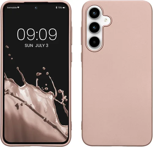 Miniatura 11 de kwmobile Funda compatible con Samsung Galaxy A23 4G / 5G - Funda de silicona TPU metálica suave y delgada - Rojo oscuro metálico