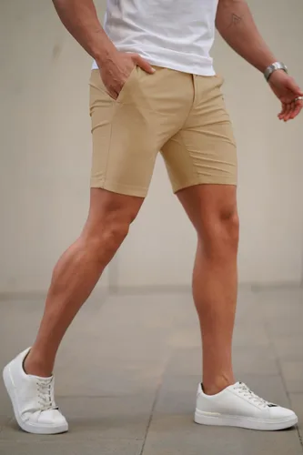 Miniatura 5 de GINGTTO Pantalones cortos para hombre, ajustados, elásticos, con entrepierna de 9 pulgadas
