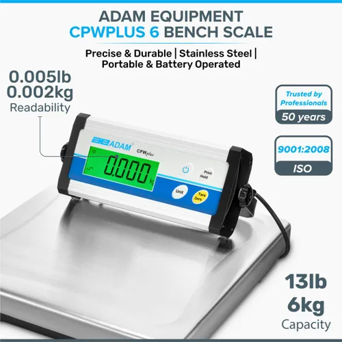 Miniatura 2 de Adam Equipment, balanza para mostrador CPWplus, Acero, 1