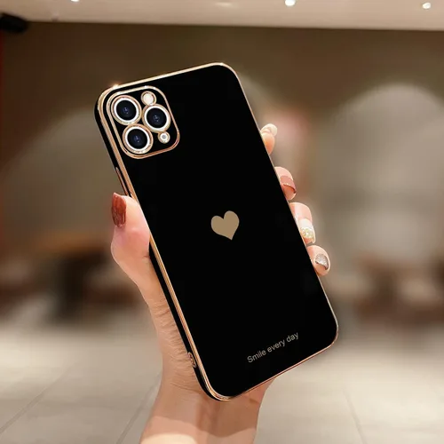 Miniatura 2 de Teageo Funda para iPhone 11 Pro Max para niñas y mujeres, lindo corazón de amor, cubierta trasera suave, protección completa elevada, protección
